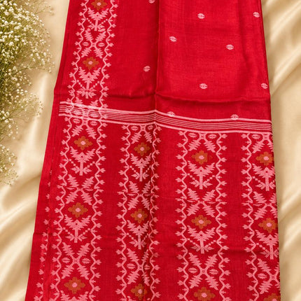 SILK MARK CERTIFIED Handloom l Jamdani Saree |  Tussar Silk  |