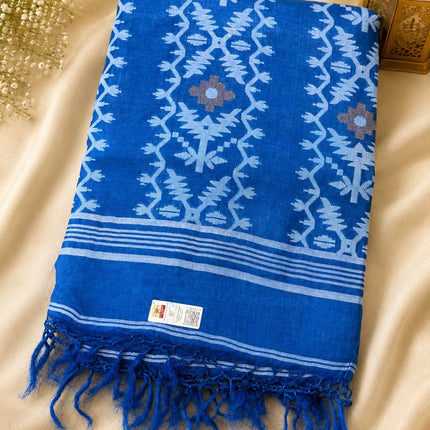 SILK MARK CERTIFIED Handloom l Jamdani Saree |  Tussar Silk  |