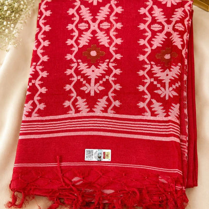 SILK MARK CERTIFIED Handloom l Jamdani Saree |  Tussar Silk  |