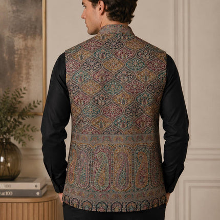 Kani Jamawar  MENS waistcoats, structured fit | Statement fashion wear| JKMW-502