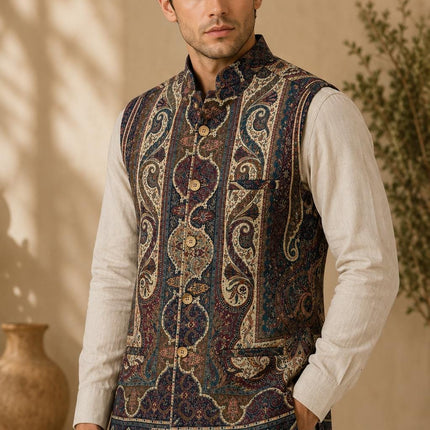Kani Jamawar  MENS waistcoats, structured fit | Statement fashion wear| JKMW-502 - 3xl
