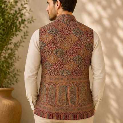 Kani Jamawar  MENS waistcoats, structured fit | Statement fashion wear| JKMW-502