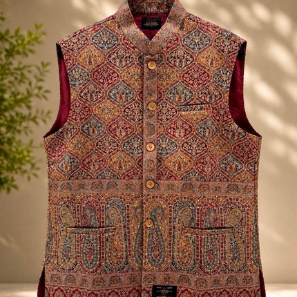 Kani Jamawar  MENS waistcoats, structured fit | Statement fashion wear| JKMW-502
