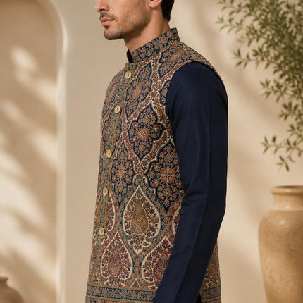 Kani Jamawar  MENS waistcoats, structured fit | Statement fashion wear| JKMW-502