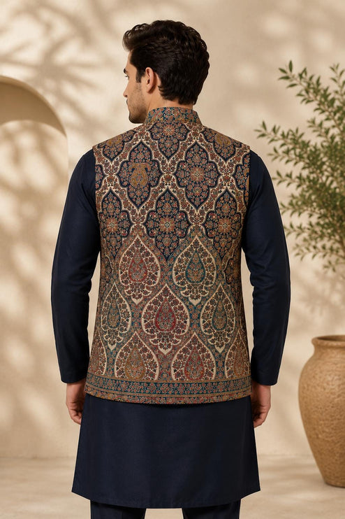 Kani Jamawar  MENS waistcoats, structured fit | Statement fashion wear| JKMW-502
