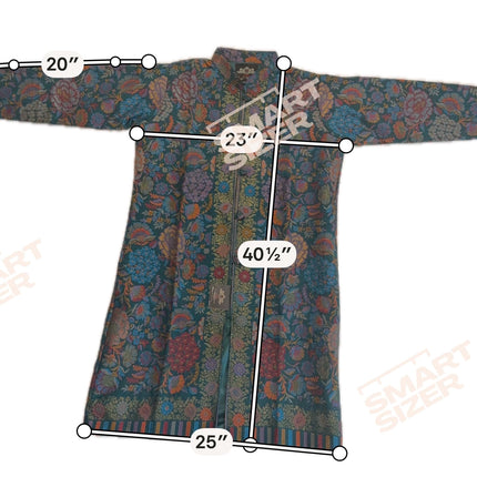 Long Jamawar Kani Work Jacket  | Kani work | Size-46