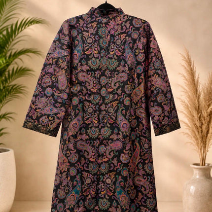 Long Jamawar Kani Work Jacket   | Kani work | Size-42