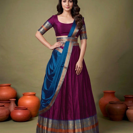 Ready-to-Wear Half Saree / Silk Lehenga Set | Traditional Indian Lehenga | Festive & Wedding Wear