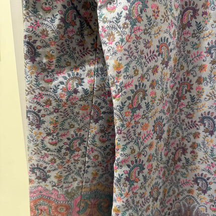Women's Light Cornflower Blue Kani Jamawar Long Jacket - product photo 10