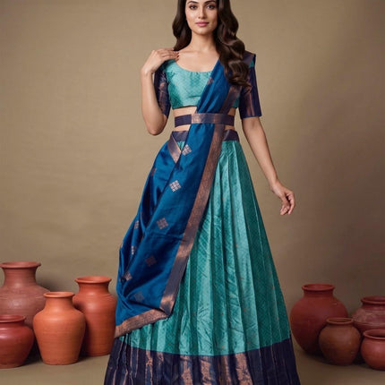 Ready-to-Wear Half Saree / Silk Lehenga Set | Traditional Indian Lehenga | Festive & Wedding Wear