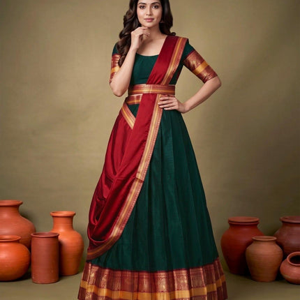 Ready-to-Wear Half Saree / Silk Lehenga Set | Traditional Indian Lehenga | Festive & Wedding Wear