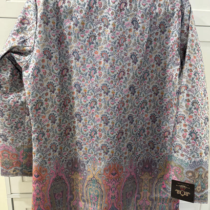 Women's Light Cornflower Blue Kani Jamawar Long Jacket - product photo 8