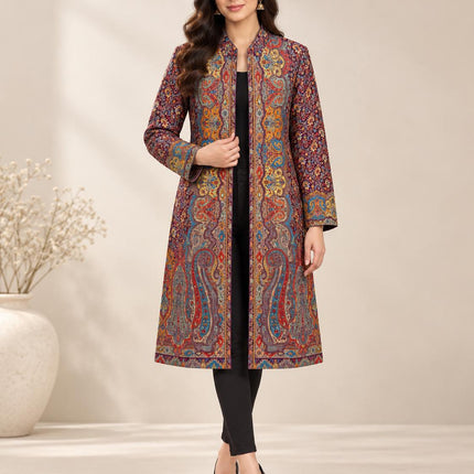 Women's Purple Kani Jamawar Paisley Jacket - Size 40 - product photo 1