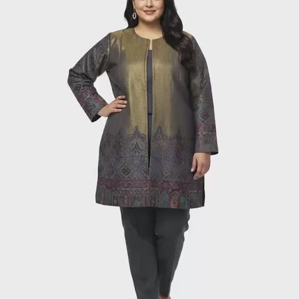 Luxury Pure Pashmina Jacket | Moonlight kani Jacket | size 46