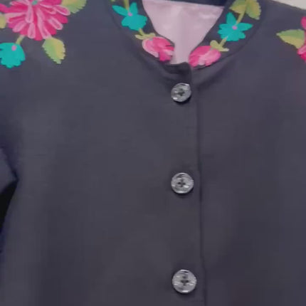 Handwoven | Papier Macie Jacket | Kashmir Artwear | Pashmina |  Size 42