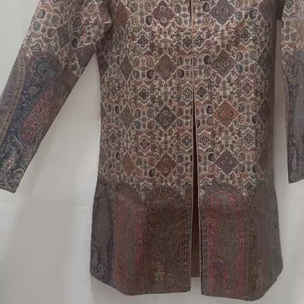 Luxury Kani/Jamawar  Wool Ladies Jacket | woven Kashmir Artwear | Statement fashion wear | All season fashion|short length|sizes 44-50