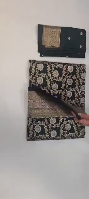 Pure Banarasi Kaduwa katan Silk Saree | Jaal weaving and silver/golden zari | Hand Woven | Lock weaving| Silk Mark certified