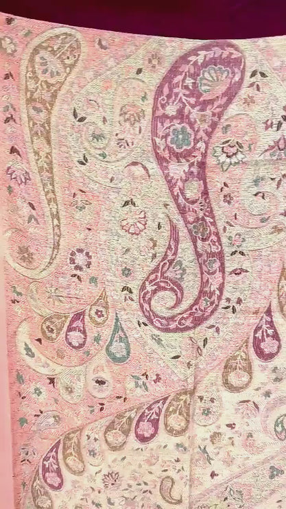Pure Silk Stole/scarf, Long All Season Scarf in Luxurious Fabric , Fine Art Shawl and Wrap pashmina color